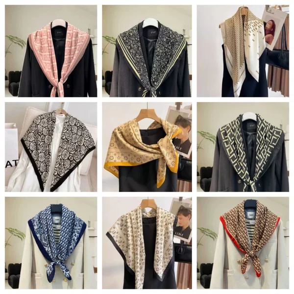 Factory Korean Style Spring and Summer New Model 90*90 Cotton Linen Gauze Scarf Thin Shawl Travel Sun Protection Beach Towel Headscarf Square Scarf