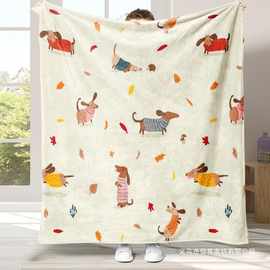 ins跨境狗狗图案法兰绒毛毯帮忙处理图片 可来图印花