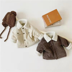 New Children's Coat Winter New Korean Version Children's Fleece Thickened Lamb Fur Jacket Baby Velour Clothes 