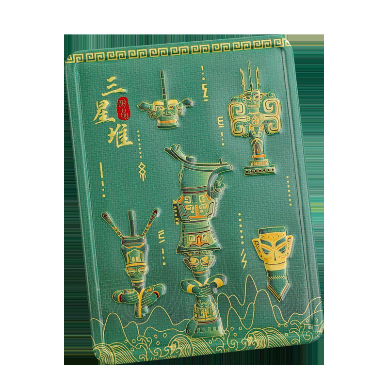 SANXINGDUI TINPLATE 냉장고 스티커 도시 풍경 홈 장식 GUOFENG 클래식 랜드 마크 건축 관광 기념품