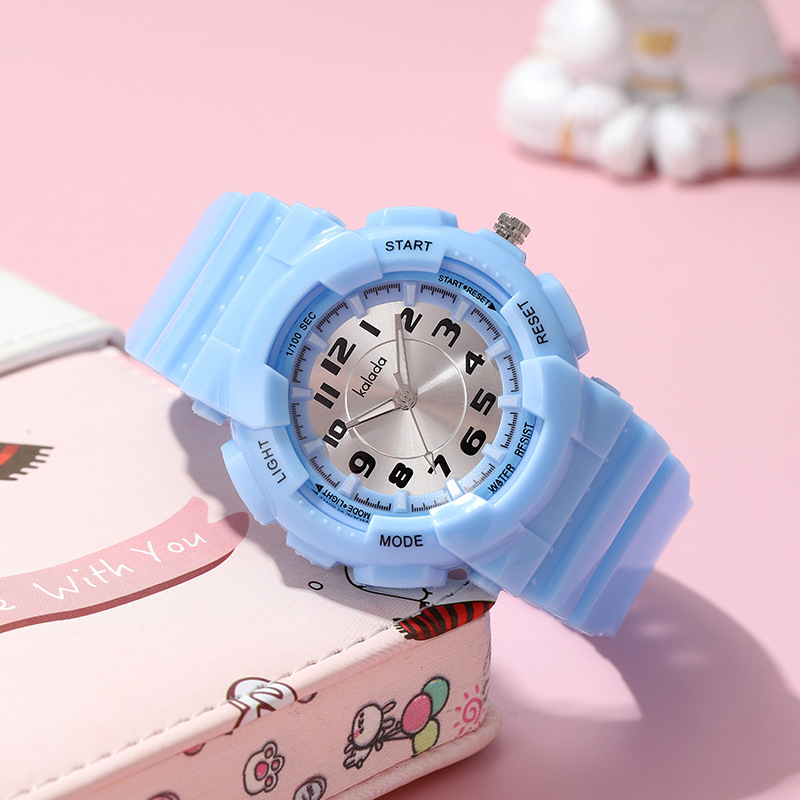 In stock hot selling children's electronic watch student leisure summer waterproof swimming high-end exam mute watch female wholesale