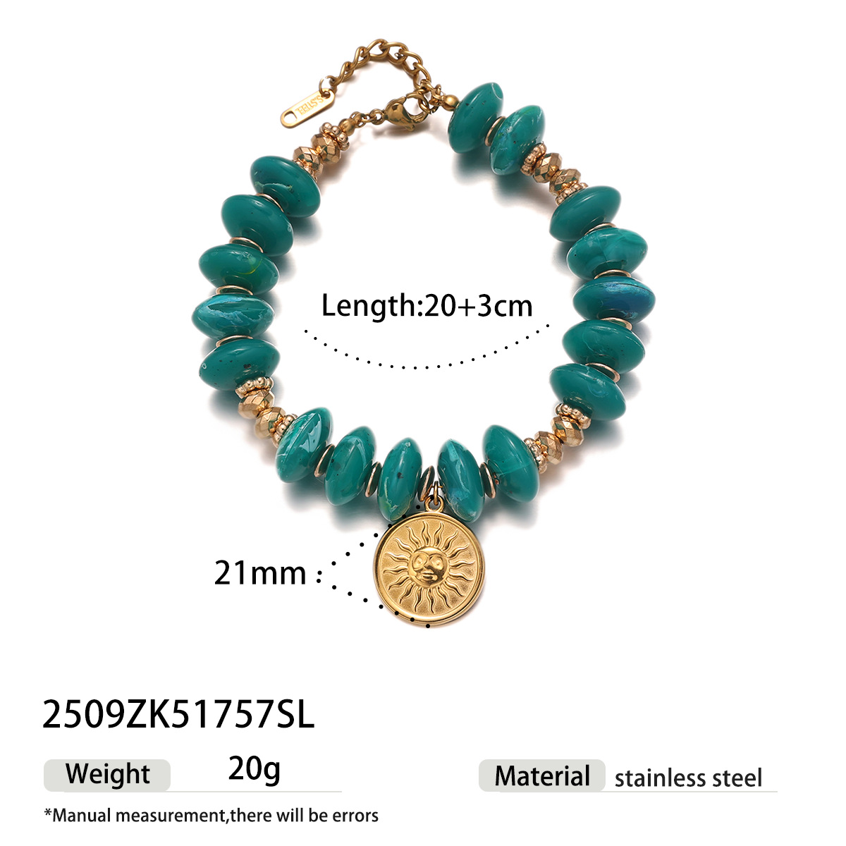 Collar de acero inoxidable de titanio no se desvanece, collar de acrílico verde universal para mujeres no se desvanece