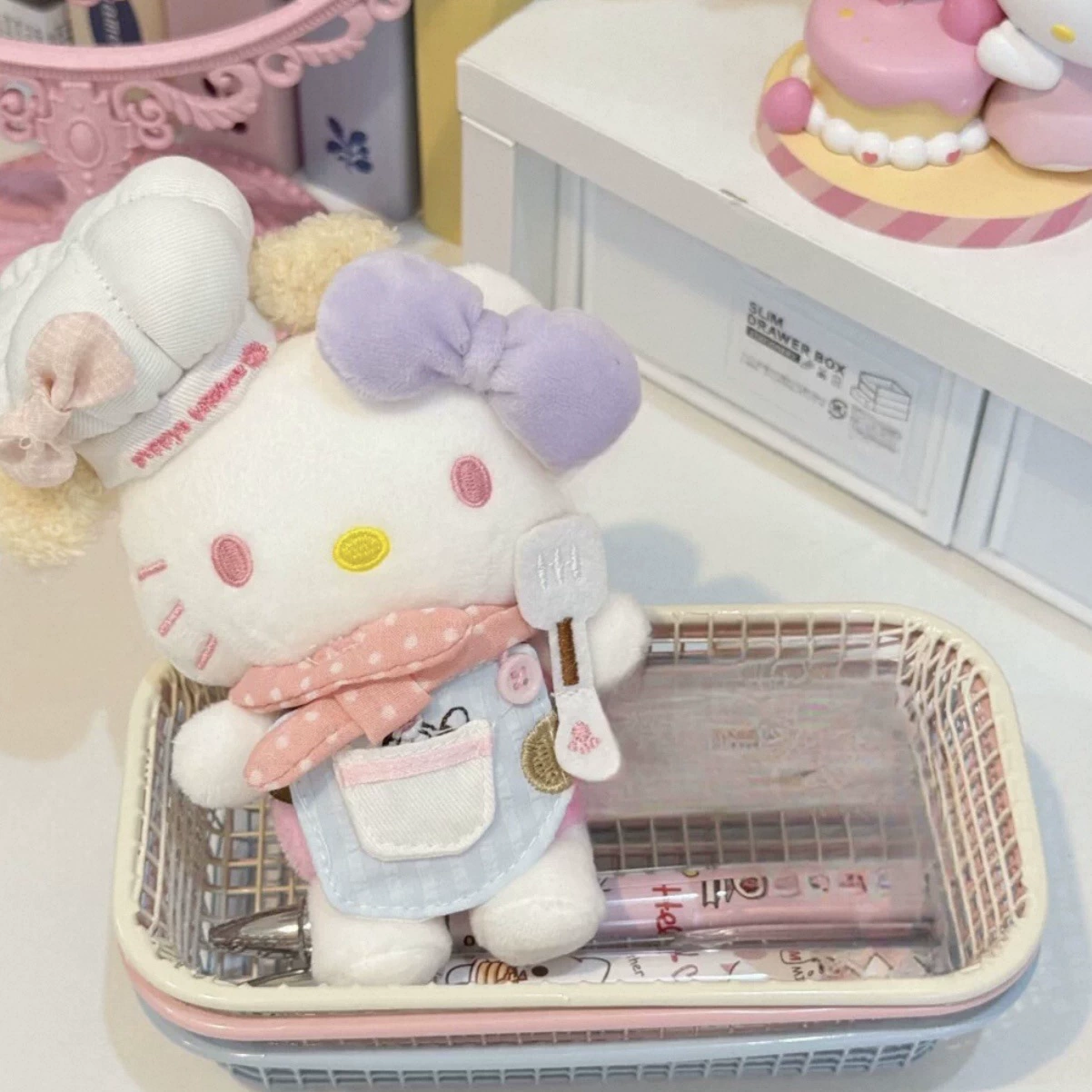 Hello Kitty, sanrio, оригинальная плюшевая подвеска, кукла, брелок, украшение сумки