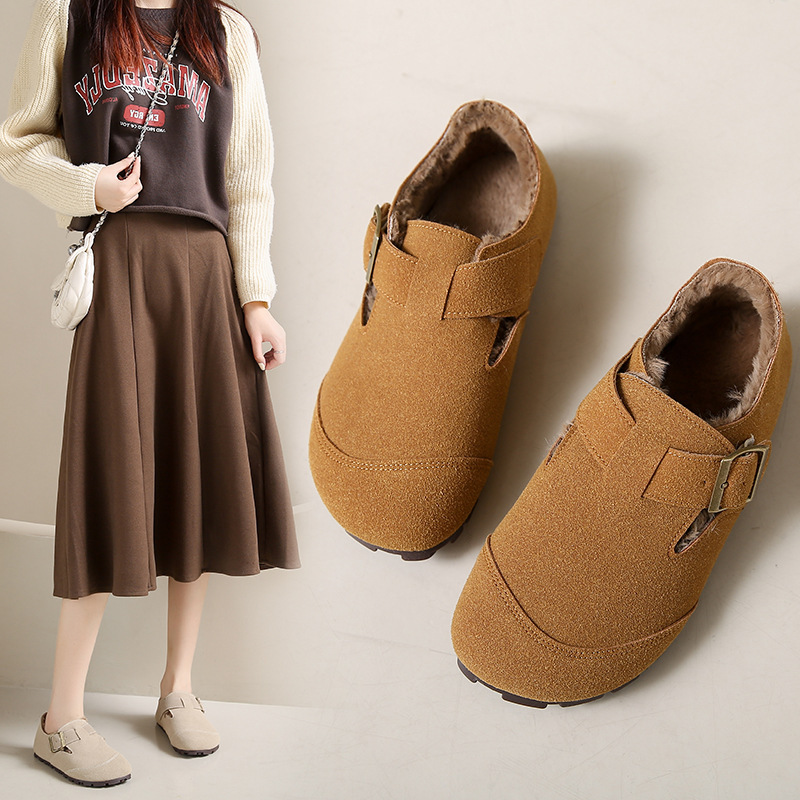 2023 new warm women's shoes winter fleece-lined pregnant women's slip-on cotton shoes wide feet fat special shoes 2023 new warm women's shoes winter fleece-lined pregnant women's slip-on cotton shoes wide feet fat special shoes