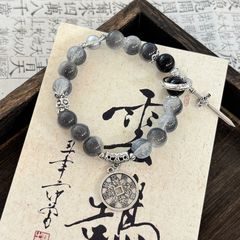 中国式山鬼数珠水墨手串瑠璃同項小衆古風デザイン親友カップルブレスレット