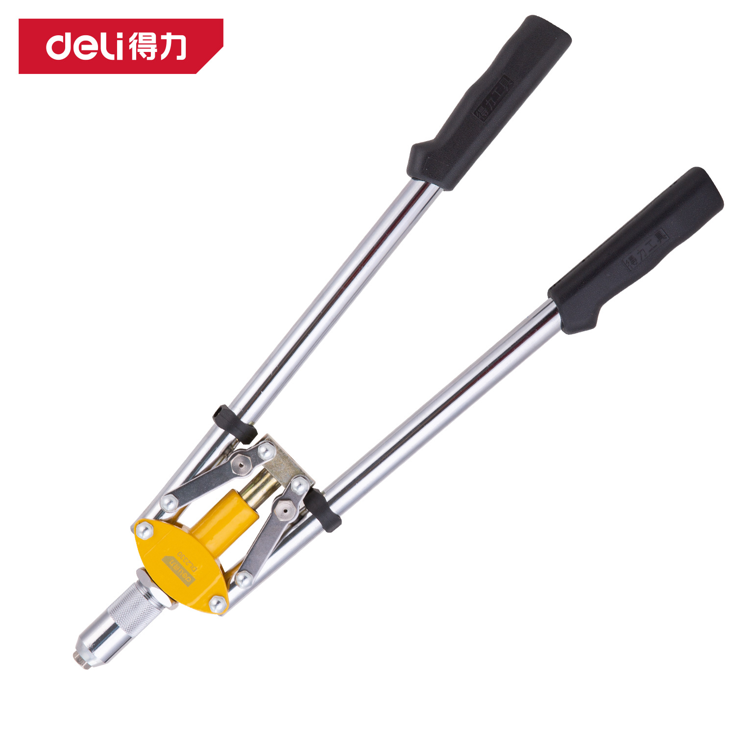 得力DL2330双把铆钉枪拉钉拉省力铝合金卯钉枪钳双把拉铆枪460mm