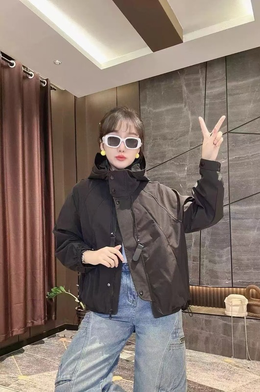 韩范休闲外套女潮款长袖连帽抽绳洋气小众时尚百搭宽松网红棒球服|undefined