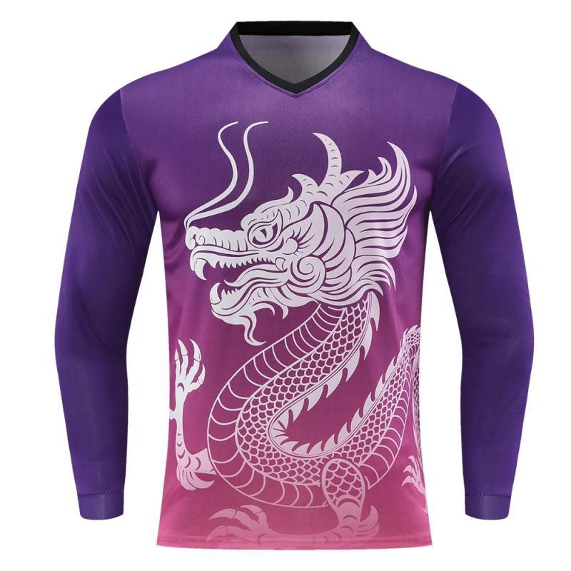 Dragón de secado rápido traje de barco dragón traje de manga larga protección solar dragón barco dragón barco dragón traje de equipo de seda de hielo se puede imprimir nombre del equipo