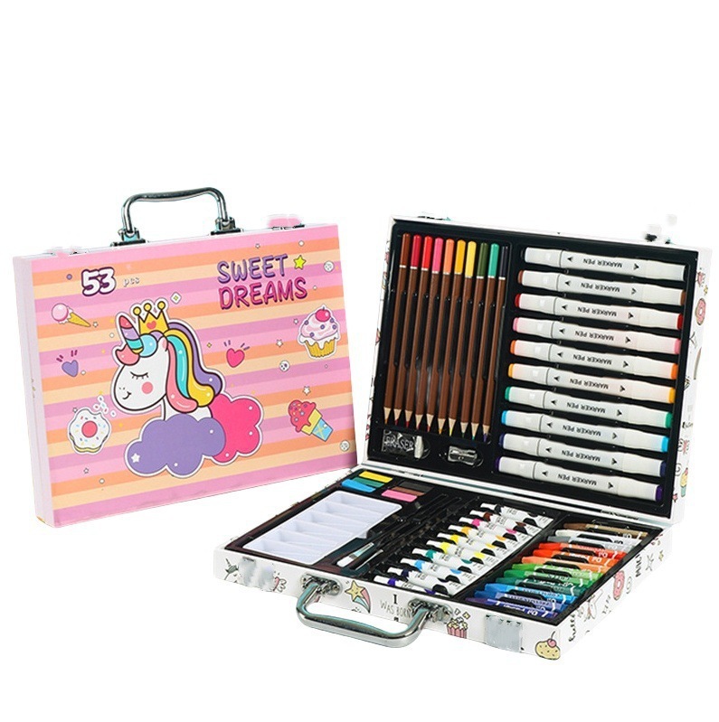 ブラシセットギフトボックス学生アート絵画文具用品子供用水彩ペンクレヨンメーカー卸売の完全なセット|undefined