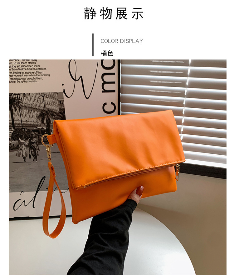 Women's Small All Seasons Pu Leather Solid Color Fashion Square Magnetic Buckle Clutch Bag display picture 14