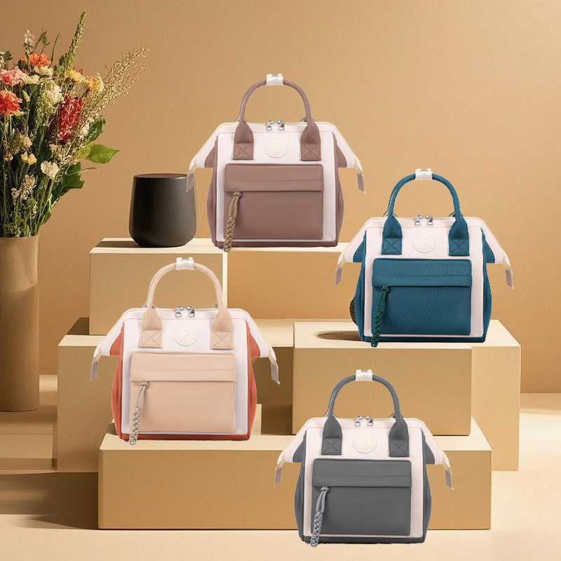 ママバッグ、ママと赤ちゃんのお出かけ、軽量小型バッグ、新しい多機能ファッショナブルなママのポータブルバックパック、女性のバックパック|undefined