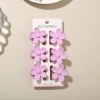 #17 Glossy light purple [6-piece set with card] 3.5cm five-petal flower style