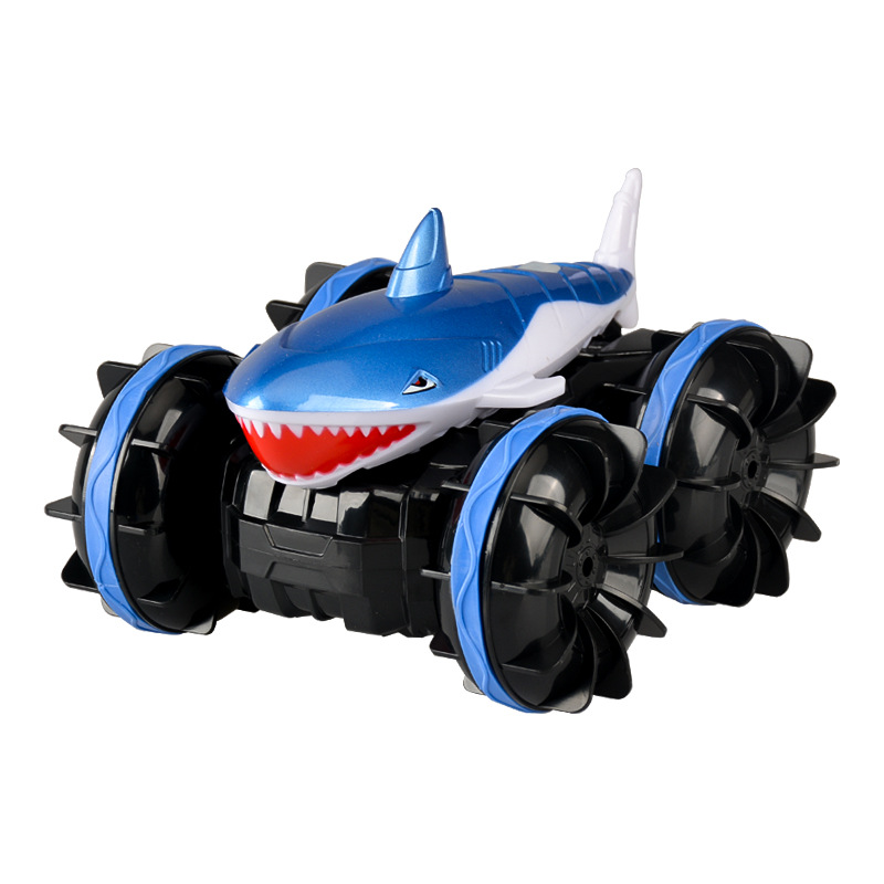 Cross-border amphibious off-road stunt shark car 2.4G Wireless Watch remote control car Children electric model toy