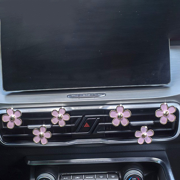 향기로운 데이지 핑크 단색의 6 조각