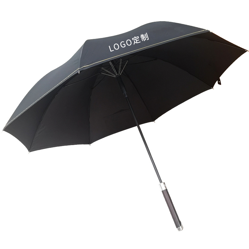 长柄雨伞 自动雨伞 纯黑晴雨两用遮阳伞 大号商务伞直杆加固雨伞