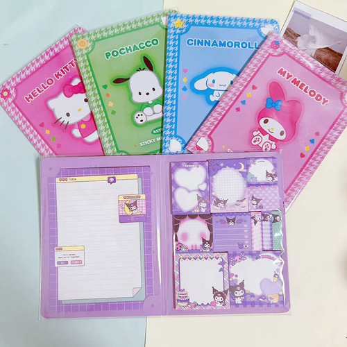 Sanrio Post-it Notes Kuromi Combination Notes Book-style Large-format Notes N-Time Notes Notepad
