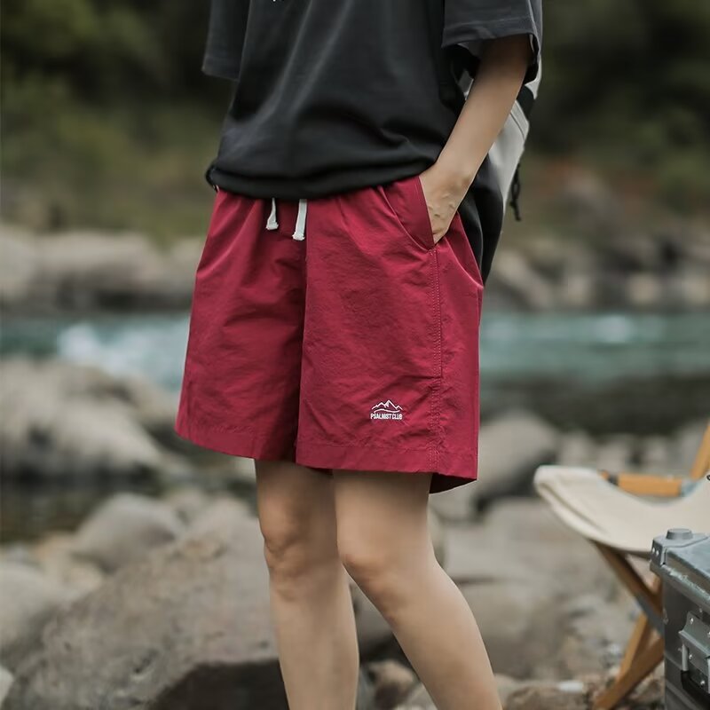 Summer Japanese travel solid color quick dry sports trend beach…