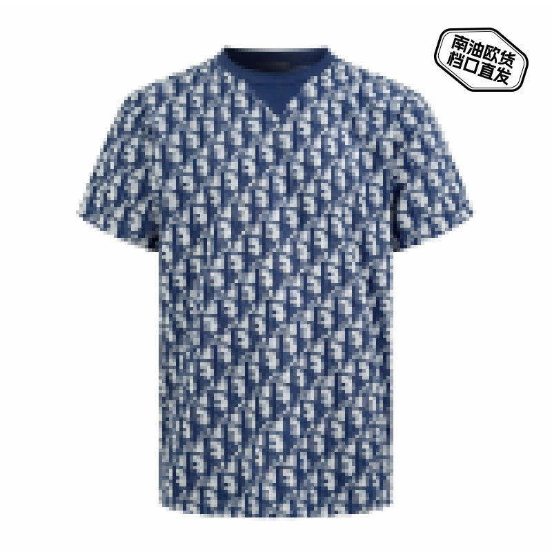 26 Spring Nanyou Dr Full-Print Letter Short-Sleeve Unisex Round-Neck Trendy Brand Monogram Towel Embroidery 3D Letter T-Shirt