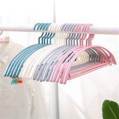 Half-round traceless plastic hanger for home use, adult macaron color anti-slip hanger, garment holder direct factory sale