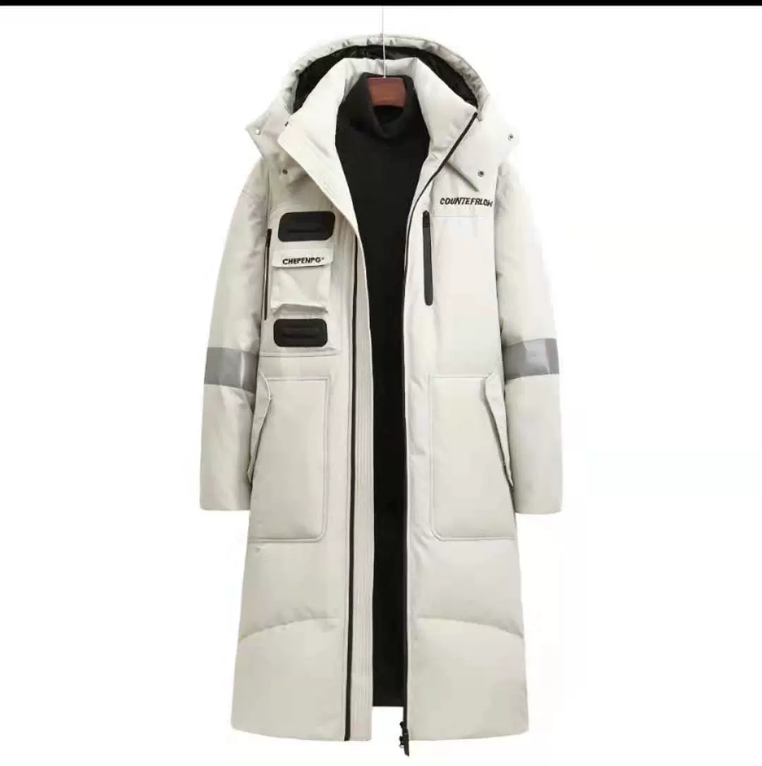 冬季新款羽绒服男长款过膝防寒保暖情侣羽绒服中长款男士工装外套