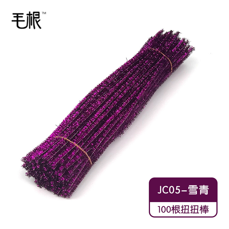 Fábrica al por mayor [marca de la raíz del pelo] Cifrado Twist stick pelo raíz lana raya ramo DIY paquete de material hecho a mano de los niños