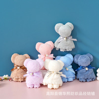 Khăn vuông Gấu nhung san hô Tặng quà cưới kẹo cưới cửa hàng mừng sinh nhật Ngày phụ nữ khai trương đầy tháng