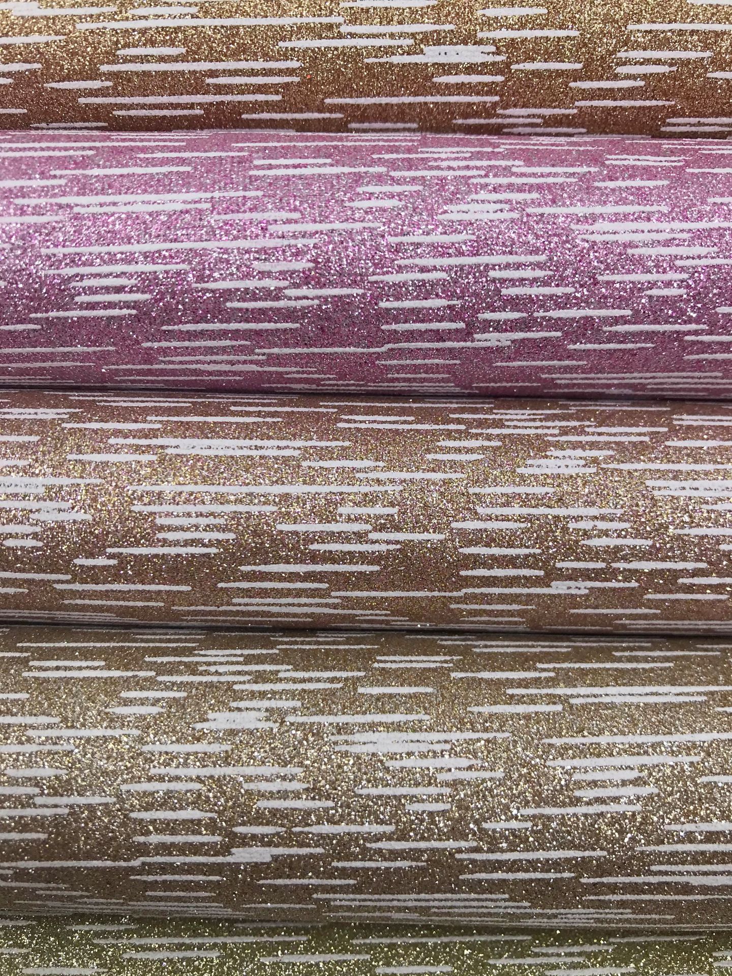 弹力细粉印花双板横纹金葱闪粉格利特化妆包盒装饰鞋材可用