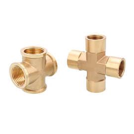 铜十字四通 内牙四通 内螺纹十字水管接头