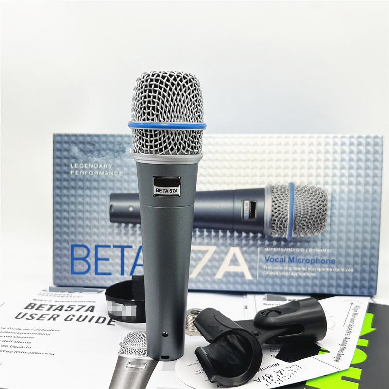 Cross-border foreign trade wired BETA57A moving coil musical instrument microphone professional stage performance karaoke live broadcast handheld microphone