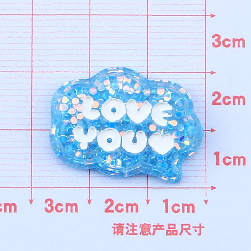 Nueva lentejuelas inglés palabra marca creativa crema pegamento material DIY epoxi teléfono caso horquilla accesorios para el cabello resina al por mayor