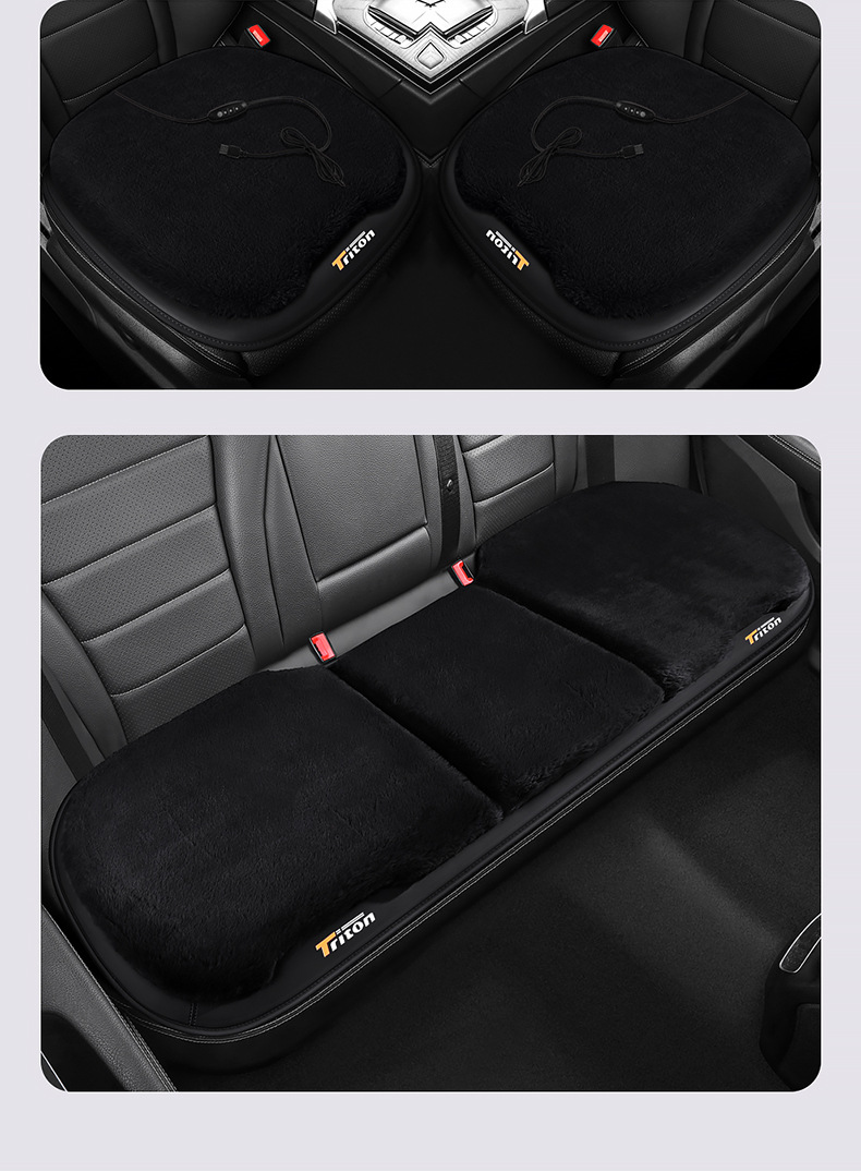 in stock wholesale winter heating car seat cushion car USB heating seat cushion speed heating 12V factory direct plush cushion