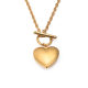 316L foreign trade stainless steel love box Ot buckle necklace lovers Joker fashion clavicle chain mirror laser