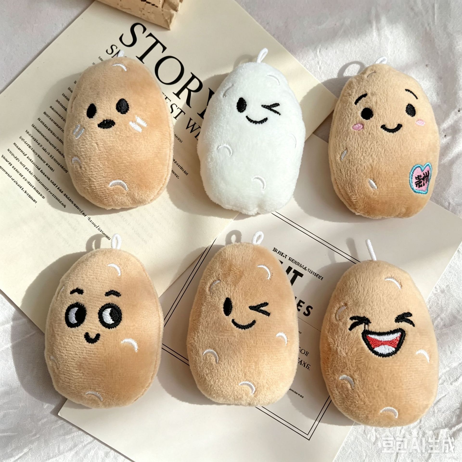 Potato-themed souvenirs from the Potato Kingdom: super cute plush potato pendants from Guizhou, adorable and creative small accessories for stress relief
