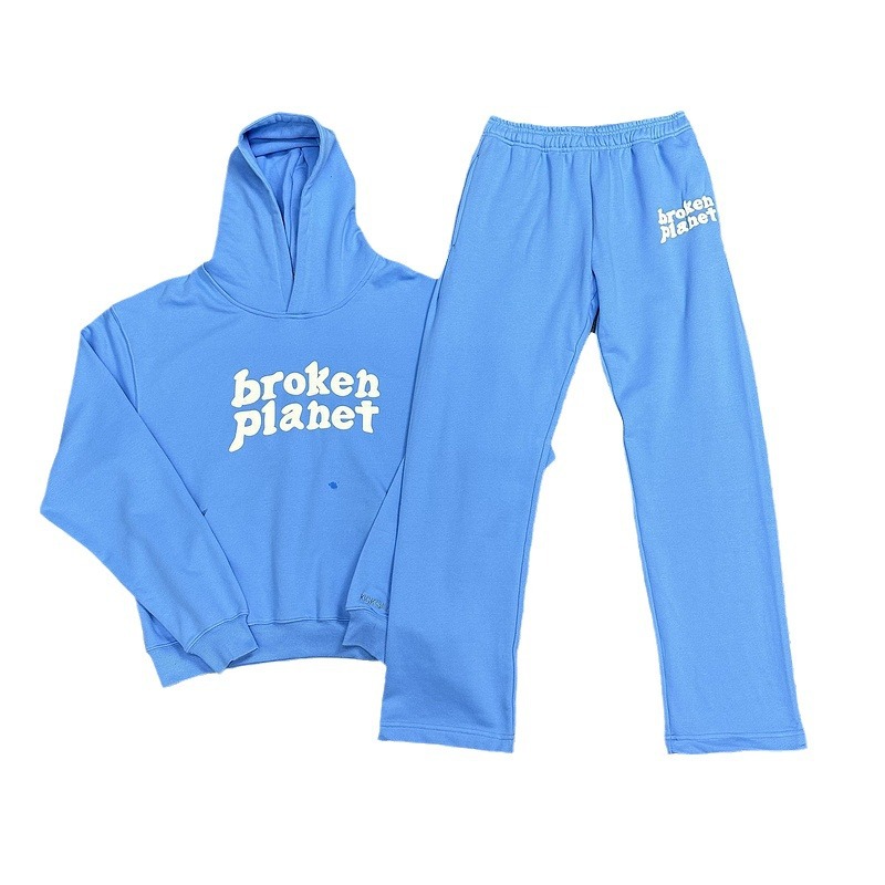 broken planet basic printed letters suit loose fashion brand men's and women's hooded sweater straight sweatpants