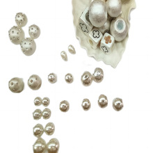 塑料ABS仿珍珠高亮耐磨半面高腰钻珠头饰服饰鞋花手机贴diy配件