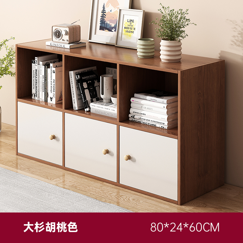 Estante de libro Estante de piso Gabinete combinado sala de estar Gabinete de almacenamiento doméstico Gabinete de almacenamiento Gabinete de exhibición de dormitorio Gabinete de libros simple