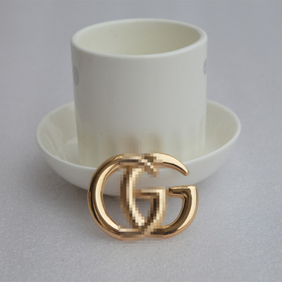 韓版英文字母合金胸花誇張別針胸針個性金色領花晚會大胸花外貿款