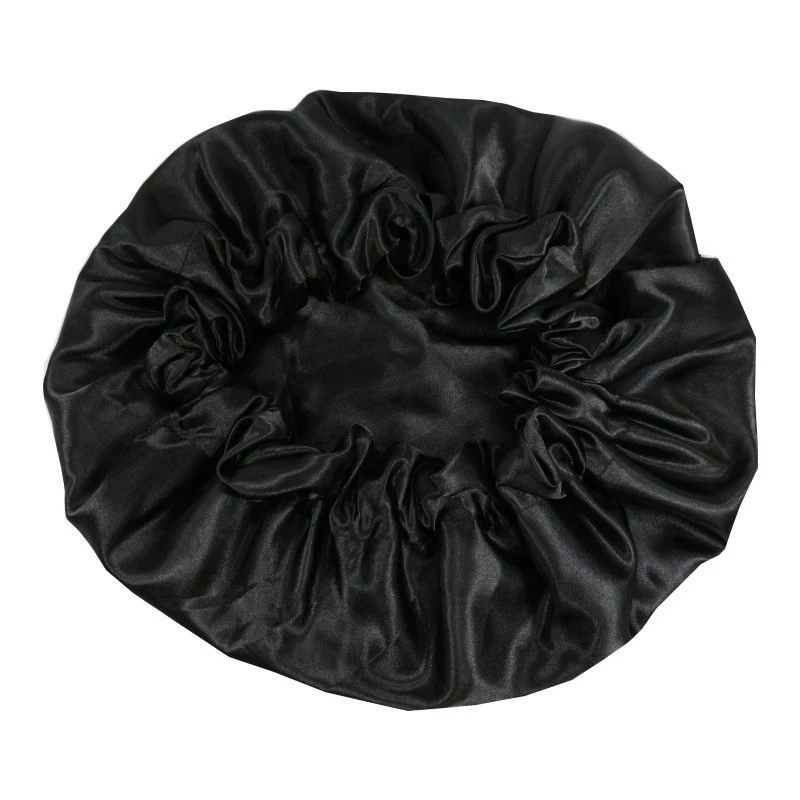 Сонная шляпа Saton двуслойная двусторонняя атласная ночная шапка,oversized регулируемая 33–34 см