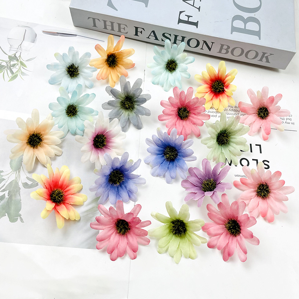 Simulated Silk Cloth Small Claw Chrysanthemum Flowers DIY Clothing and Accessories Fake Flower Material Package Wedding Hall Flower Wall Decoration Small Ornaments