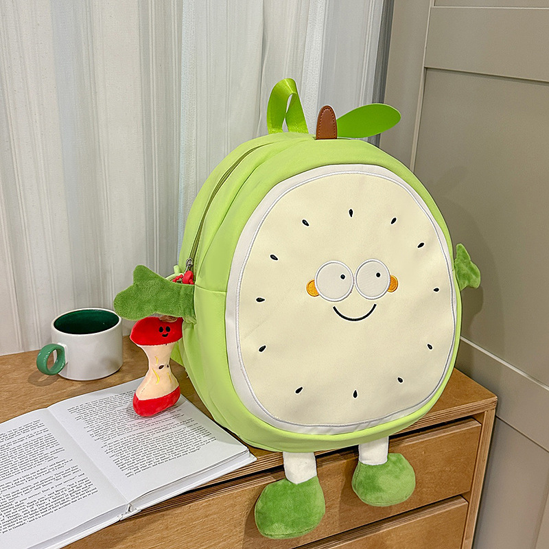 Dulce pequeña mochila de dama fresca dibujos animados lindos frutas bales mochila de estudiantes universitarios suave mochila de chicas