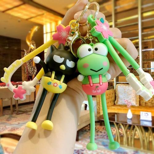 Long-legged stretchable Sanrio cartoon keychain cute doll school bag pendant car key chain key ring accessories