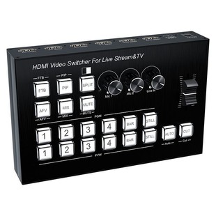 Switch the guide station 4 in 2 out, switch the guide station live all-in-one machine, 4K HD input, multi-channel mixing