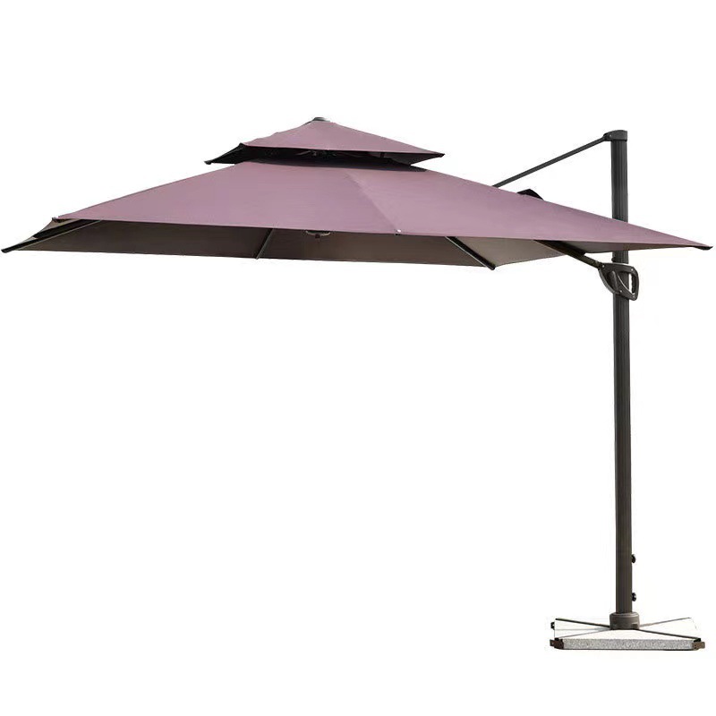 Paraguas de sombra para exterior con luz LED – para villa/patio/café/terraza, solar, estilo romano image 6