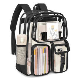 新PVC透明书包加固肩带透明袋适用于体育场馆活动大学音乐会旅行