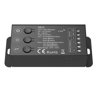 V2-C 12-24Vdc3 Key 2 Channel Constant Voltage Cct Led Rf Push Dimmer Pwm Frequency Optional