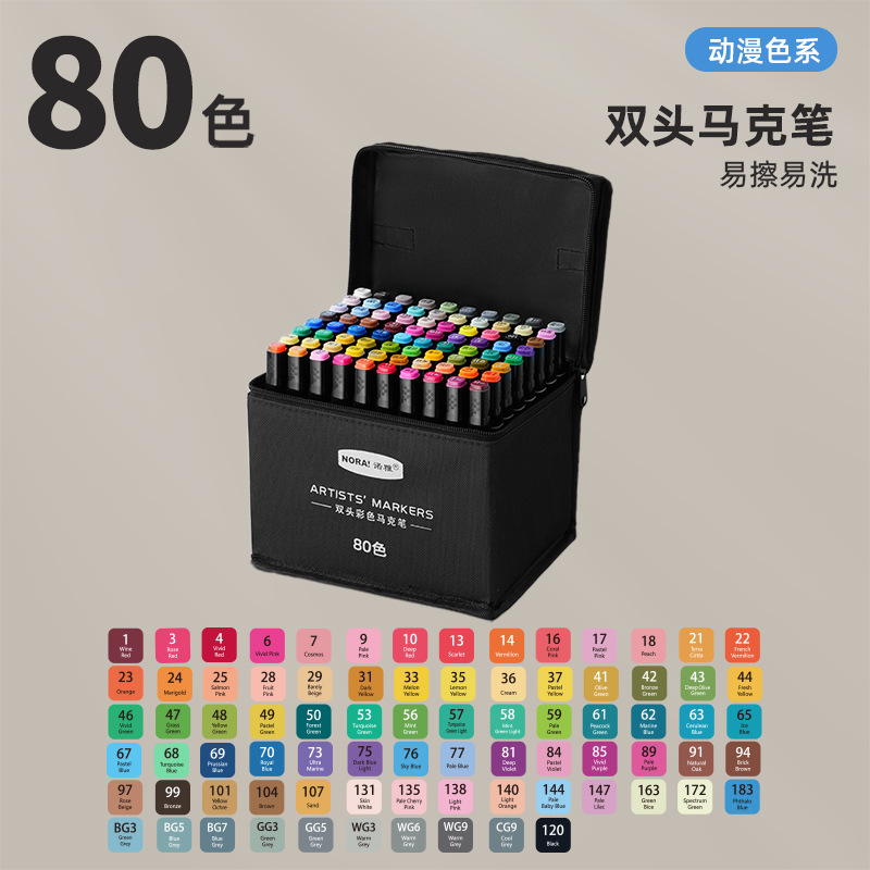 Rotuladores de Doble Punta Noya a Base de Aceite, Juego de Pinceles de Colores para Estudiantes, Serie Completa de Colores para Pintar, Rotuladores de Colores para Niños