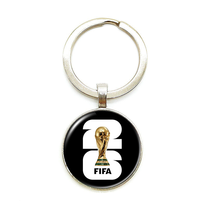 Copa del Mundo 2026 llaverera 48 banderas nacionales insignia colgante Estados Unidos, Canadá, México nuevos productos transfronterizos llaves de metal creativas