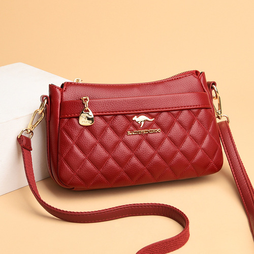 New  Crossbody Bag for Women, Single Shoulder Bag with Embroidered Thread, Mother's Small Square Bag, European and American Style, Dropshipping One Piece