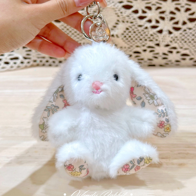 オリジナル花ウサギ座り姿勢ぬいぐるみペンダントキーホルダー漫画かわいいウサギの人形人形小さなギフト卸売|undefined