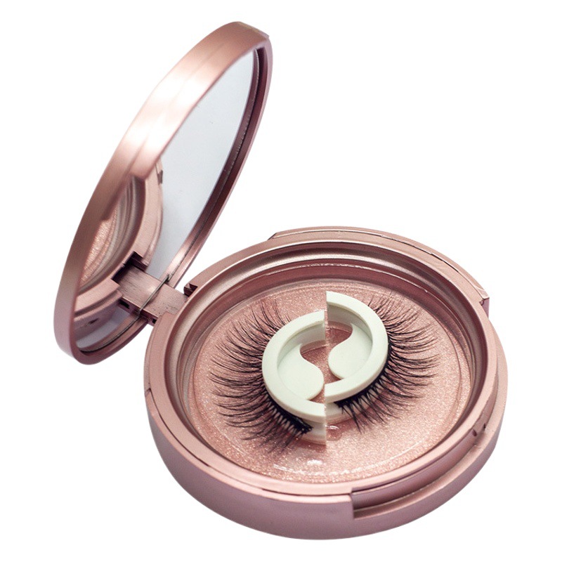 [Venta caliente en vivo] pestañas postizas alemanas pestañas de tira autoadhesiva natural pestañas sin pegamento uso repetido